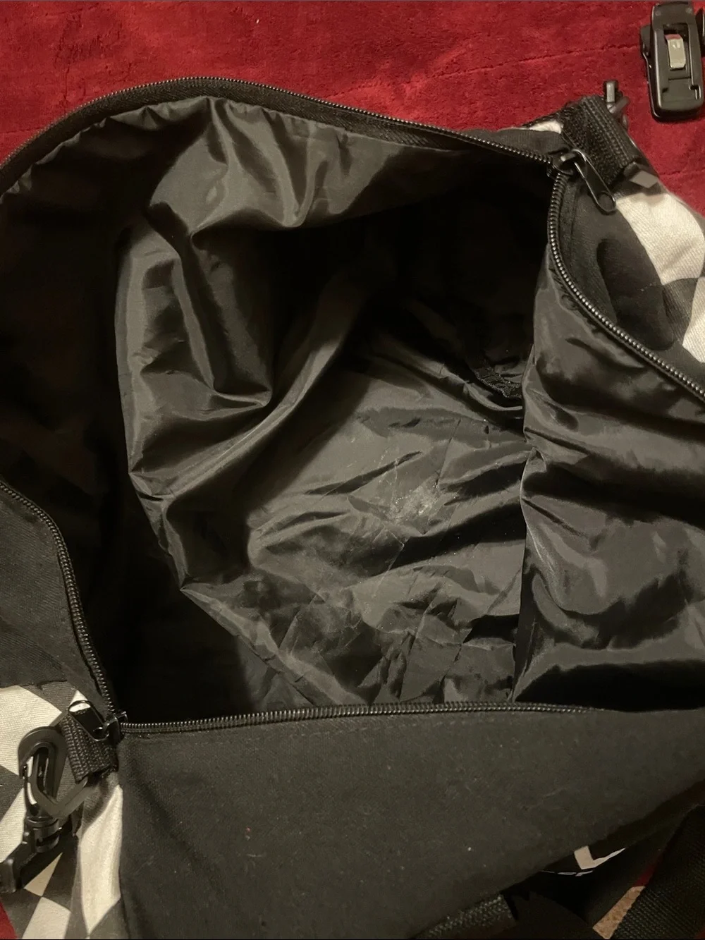 Vans Black Duffel Bag with White Logo